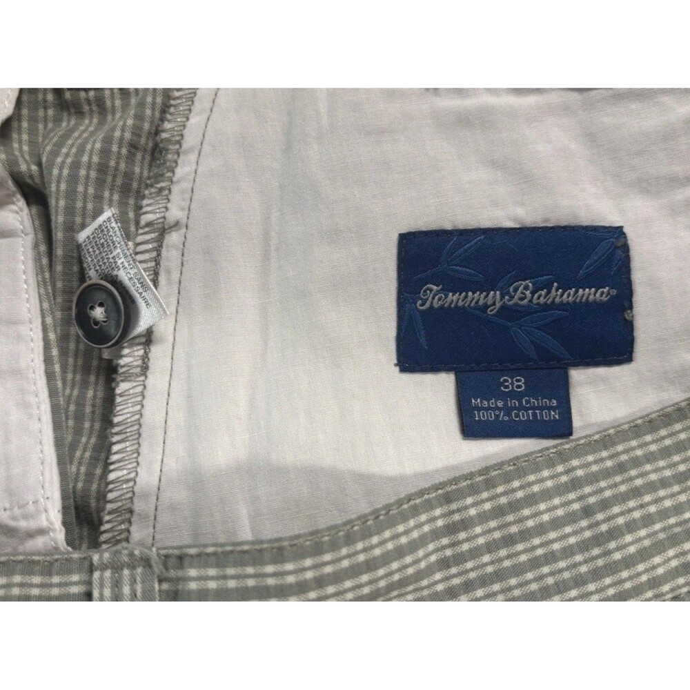 Tommy Bahama Mens Shorts Green Checkered Paradise Nation Cotton Sz 38 Golf - Picture 4 of 6